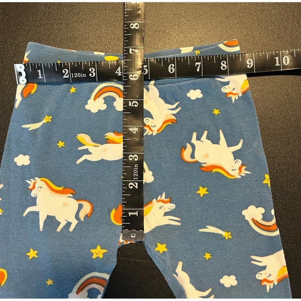 Old Navy Toddler Girls Unicorn Rainbow Pajama Set Blue 2-Piece 3T Cotton 1465